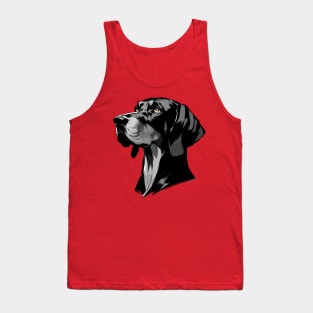 Stunning and Cool Hanoverian Scenthound Monochrome and Gold Portrait for Father's Day Tank Top